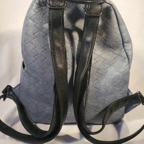 Blue and Gold Stars Backpack Purse - Picture 3 of 5